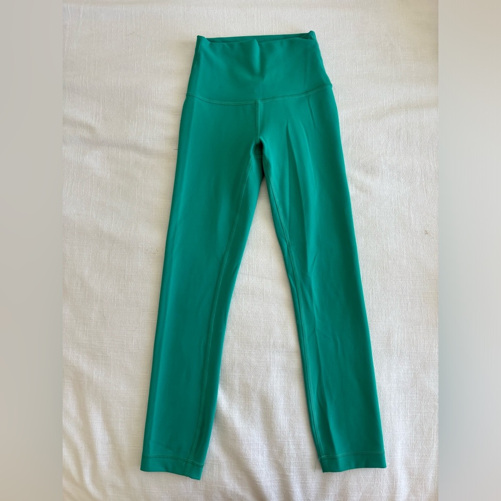 Lululemon Wunder Train Leggings 23” Size 0 Maldives Green